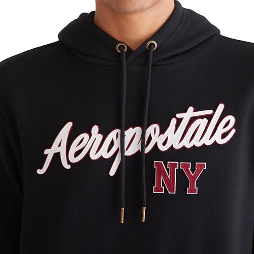 AEROPOSTALE Men's Aero Logo Popover Hoodie-Script2