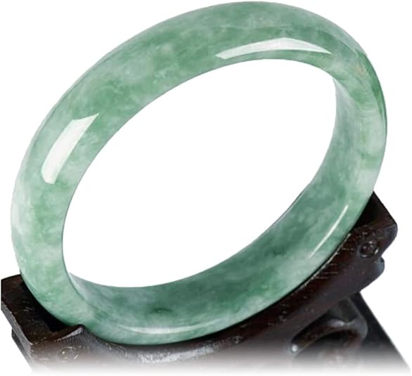 Natural Green Grade A Jade Bangle, Gemstone Bracelet