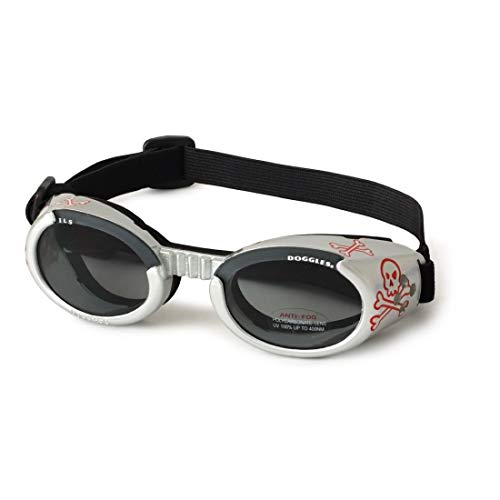 Doggles ILS Dog Goggle sunglasses with Skull and Crossbones / Smoke Lens Extra Small