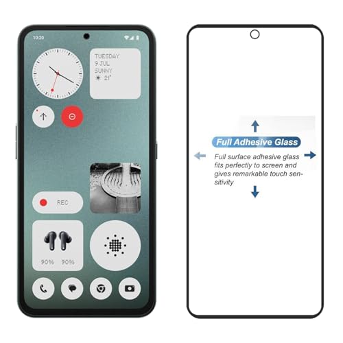 Image of POPIO Military-Grade Gorilla Tempered Glass for Nothing CMF Phone 1 (Black) 9H Hardness, Edge-to-Edge Full Coverage, Anti-Scratch, Bubble-Free, Ultra Clear HD Glass, Oleophobic Coating, Face ID Compatible