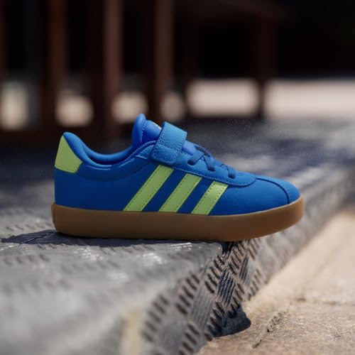 Image of adidas Kids' VL Court 3.0 Elastic Lace & Strap Shoe