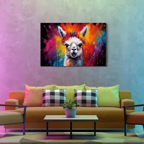 JBER Canvas Painting Wall Art Poster, home decor, suitable for bathroom decor space personalized decoration,60cm x 40cm (Alpaca) - Image 4