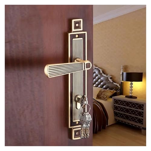 Cerradura de puerta metálica para panel grande interior con llave 3