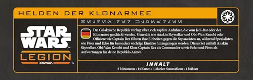 Star Wars Legion Heroes of the Clone Army juego de miniaturas miniatura 5