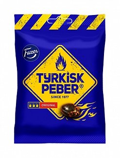 Fazer Tyrkisk Peber Original Hot Salmiak & Pepper Candy (150g) - Pack of 12 (Original) …