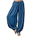 Produktbild Dorical Damen Haremshose Elegant Pumphose Lange Baumwolle Leinen Hose,Yogahosen,Freizeithose,Stoffhose leicht,Pumphose zum Tanzen,Sommerhose,Lose Hosen,9 Farben S-3XL (80% Rabatt)(Dunkelblau,L3)