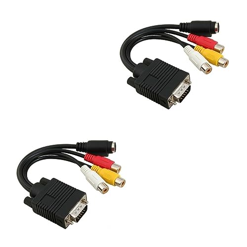 GAROZATION 2pcs 20cm Long to s RCA Adapter Cable - Compatible Pure Copper Construction