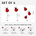 6 x Ladybug Rearview Mirror Stickers, 6 Cute Ladybugs Total, Waterproof Vinyl Mini Bug Decals for Car Window, Mirror, Laptop, Water Bottle, Aesthetic Decor for Women, 1.6 Inch Each (Ladybug)