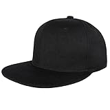 Baseball Cap Herren Kappe Verstellbare Outdoor Klassische Freizeit Erwachsenen Sport Snapback Cappy Einheitsgröße Baseboard Schnelltrocknend Sommermütze Trucker Cap Sonnenschutz Dad Hat (schwarz)