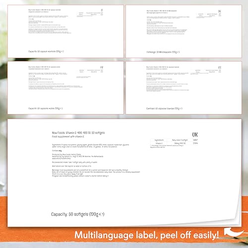 Now Foods Vitamin E 400 IU, D-Alpha-Tocopherol, High Dose, 50 Softgels, Gluten Free, Soy Free, Non-GMO - Image 5