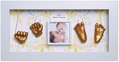 Momspresent 赤ちゃん 手形 足形 White Frameで3dプリントdiyキットをキャスティング Wh 4 花のうた 並行輸入品 ベビーフォトフレーム 写真立て ベビー マタニティ 通販 Amazon