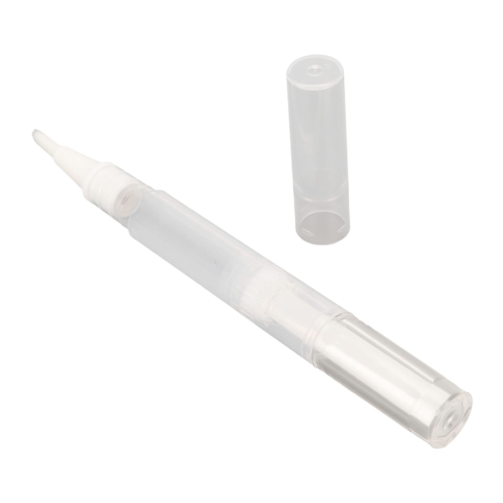 Bliss Kiss Przyjazny w Podróży Przezroczysty Pisak Typu Twist Pen do Olejku do Paznokci, 3 szt. Wielofunkcyjny Pusty Pisak do Olejowania Skórek z końcówką Pędzla, Pojemnik na