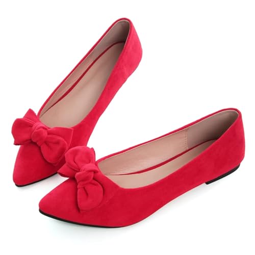 Image of TN TANGNEST Women Fashion Bowknot Flats Comfort Pointed Toe Dress Shoes