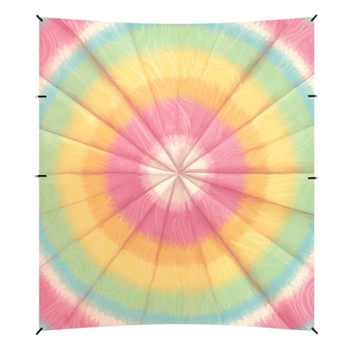 Tie-dye Pattern Bright Colors Tie-dye Background Stable Beach Tent UPF50 Water-Resistant Large Sun Shelter with Sandbags, Sand Shovel, Poles for Camping Trips, Fishing, Backyard Fun or Picnics