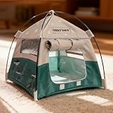 1:12スケールのミニチュアキャンプテント、ドールハウス、妖精の庭、またはミニチュアシーンのディスプレイ用のポータブルデザインのミニテントモデル、リアルなドールハウステント、クリスマス、誕生日、新年のギフト（ブラウン）
