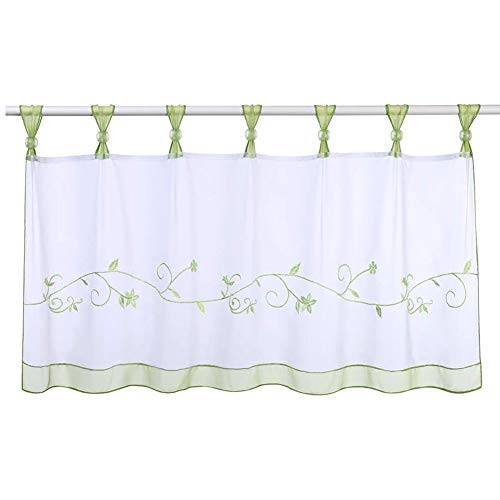 Cortinas pequeñas para puertas y ventanas de dormitorio bordadas 2