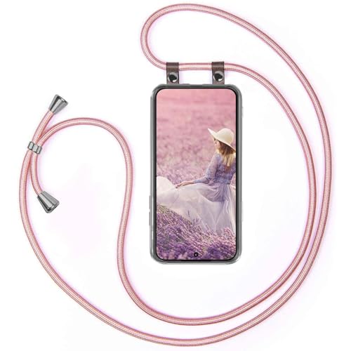 Chaîne de téléphone portable pour Xiaomi 14 or rose tissu