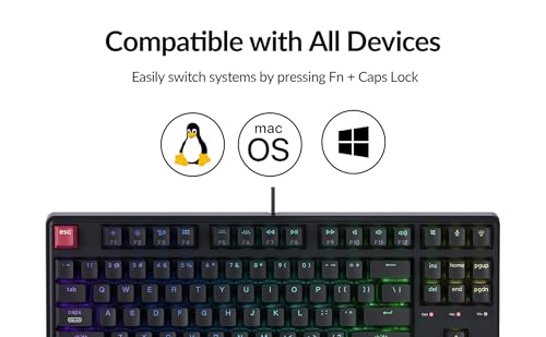 Image of Keychron C3 Pro TKL 80% Wired Mechanical Keyboard, 8K Polling Rate, QMK /VIA Programmable, Hot-Swappable, RGB Backlit Shine-Through Keycaps, Super Banana Switch, for Windows /Mac