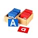 Montessori Sandpaper Letters Toys For Toddlers Small & Capital 2pc wooden box set Early Childhood Education Material