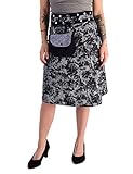 MEGA PRAKTISCH: Zwei optisch verschiedene Damen Röcke mit einer abnehmbaren Tasche. Sie profitieren durch die unterschiedlichen Stoffdesigns auf jeder Rockseite & erhalten zwei völlig verschiedene Sommer Baumwolle Röcke, die Sie vielfältig kombinieren können. SUPER BONUS: Der Damen Wickelrock hat eine abnehmbare Tasche mit Henkel (bis 130 cm). So kann die kleine Tasche auch als Umhängetasche getragen werden.