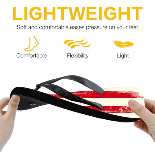 4th of July Flip Flops for Women Men American Flag Print Flat Wide Summer Thong Sandals Walking Shower Pool Beach Shoes House Casual Waterproof Slides Indoor Outdoor Home Bathroom Slippers2