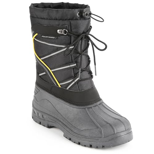 Mens Cold Weather Snow Boot, Waterproof Insulated, Fur Lined, Slip-Resistant, Sizes 10-13 - Main Image