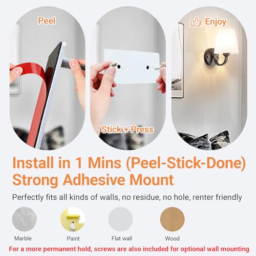 Image of Peel and Stick Wall Sconces, Stick On Wall Sconces Battery Operated, Wireless Adhesive Wall Sconce with 10000mAh Battery Corn Bulb, No Drilling Wall Lamp for Bedroom Living Room