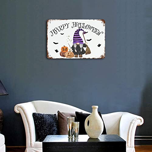 Pumpkin Ghost plaque métal Halloween rigide grand format durable