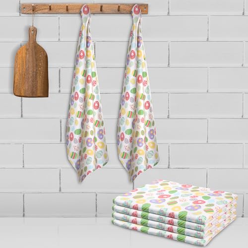 Urban Villa Kitchen Towels Set Of 6 Dish Towels For Kitchen 100% Cotton Easter Print Kitchen Towels Mitered Corners Oversized 20X30 Inches Kitchen Towels Highly Absorbent Kitchen Hand Tea Towels thumb #2