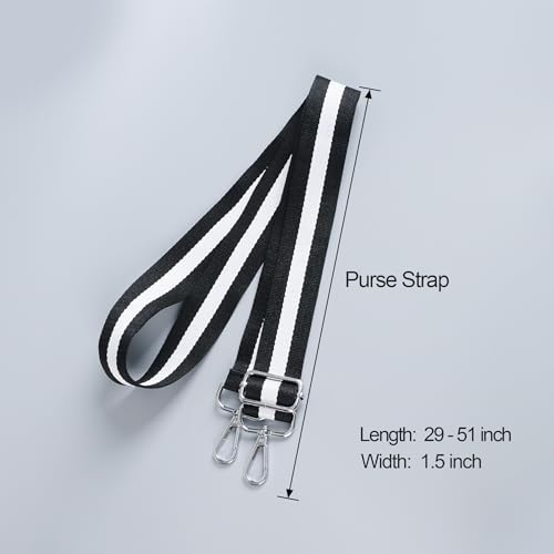 Image of chushui Silver Hardware Purse Strap,Replacement Crossbody Adjustable Shoulder Strap for Handbag Bag