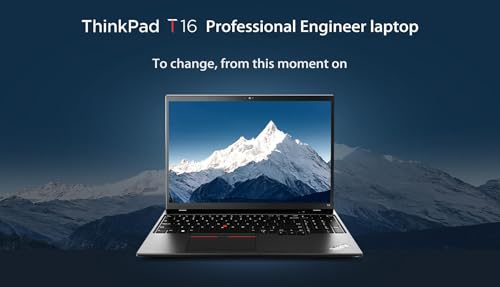 Image of Lenovo ThinkPad T16 Gen 2 Business Laptop (16 inch FHD+ Anti-Glare, Intel 10-Core i7-1355U, 32GB DDR5 RAM, 1TB SSD), Fingerprint Reader, 1080p Webcam, Ethernet, Wi-Fi 6E, Win 11 Pro w /AI Copilot, Black