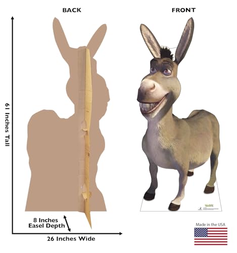 Image of Cardboard People Donkey Life Size Cardboard Cutout Standup - Shrek (2001 Film)