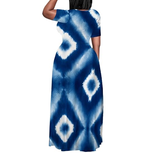 Image of Plus Size Maxi Dresses for Curvy Women T-Shirt Summer Sun Dresses Loose Fit