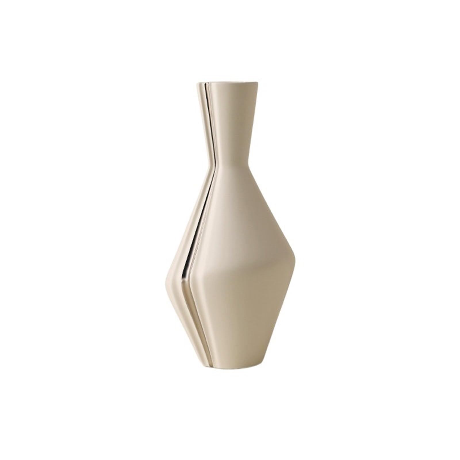 Modern Light Luxury Decoration White Vase Living Room Flower Arrangement Dining Table Centerpiece Centerpieces(Medium)