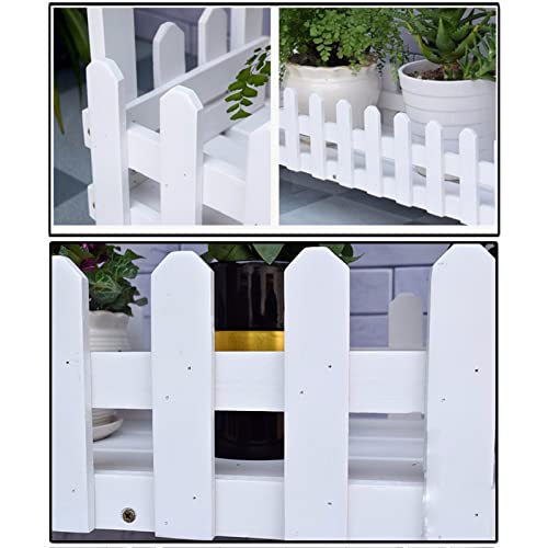 Banc de Jardin avec Étagère Ouverte Blanc 80x30x99cm pour Extérieur - 6