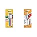 Bic - Penna a Sfera"4 Colour Shine", confezione da 2 + 1 Pezzi, Colori Assortiti & 4 Colours 3 + 1 HB Penna a Sfera e BIC HB Mine di Ricarica da 0,7 mm - Pacco da 1 + 12 Ricariche