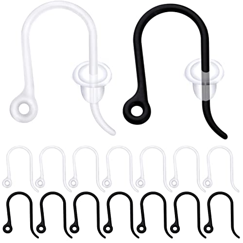 100Pcs 2 Colors Resin Earring Hooks Non-Allergenic Ear Wire Hook Earrings With 100Pcs Clear Bullet Earring Safety Backs For Women Girls Diy Jewelry Making Supplies #TOP21