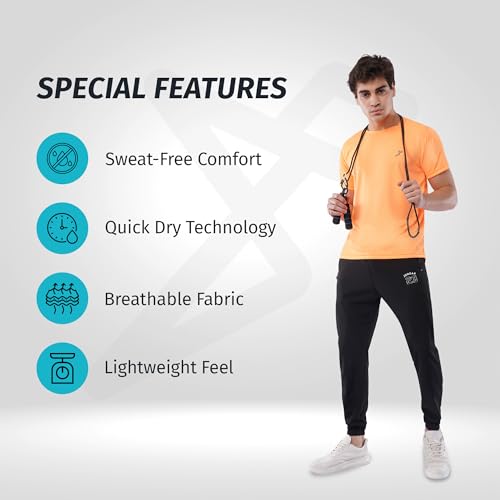 Image of Men Running T Shirt | Running, Workout Active Wear | Quick Dry Sports T-Shirt for Men | Regular Fit Round Neck