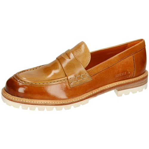 Image of Melvin & Hamilton Women's Brown Animal Print Loafers Size 8.5
