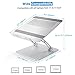 immagine 1OMOTON Supporto per Laptop, Supporto PC Portatile, Alza per Notebook Ergonomico Regolabile in Alluminio, Porta PC Pieghevole Scrivania per MacBook PRO/Air, Altri Laptop(11-17 Pollici), Argento