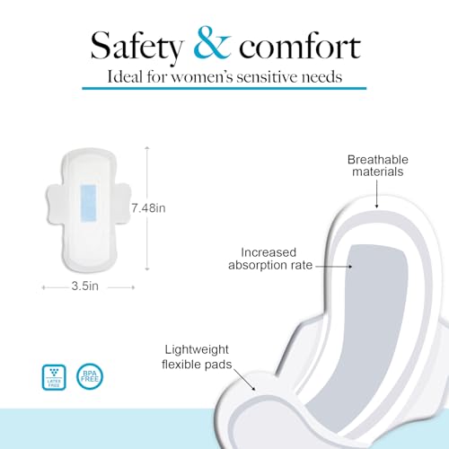 Dynarex Ultra Thin Maxi Pads with Wings - Light Absorbency Feminine Santiary Pads, Secure Fit, Leak-Free Protection, Unscented, Case of 2 Boxes, 48 per Box - Thumbnail 5