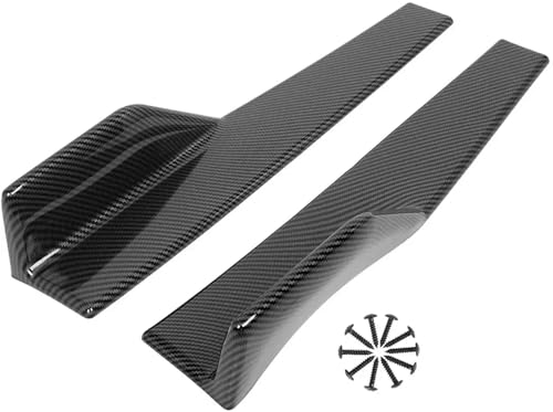 Falda lateral de 45cm con look de carbono universal para Hyundai y Elantra