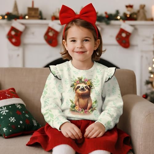 Toddler Sweatshirt Trendy Long Sleeve Clothes Animal Hoodie Crewneck Clothes Cute Tops for Pre-K 1T-8T4
