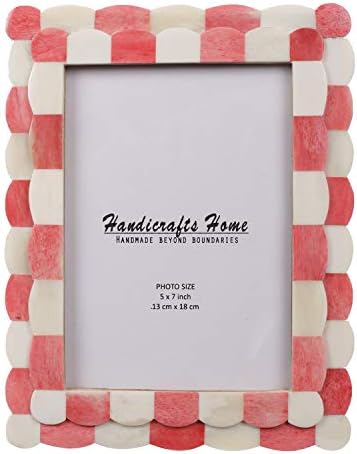 Handicrafts Home Photo Picture Frame - 4" x 6" Handmade Gift Photo Frames - Green & Red New Years Gift