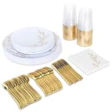 R-kay 140 PCS - Plastic Dinnerware Set - 20 Guest - 20 Dinner Plastic Plates For Party - 20 Appetize