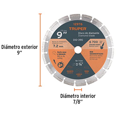 Disco de 9 pulgadas para concreto 12 Imagen adicional