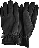 normani Winter Fleece Handschuhe Schwarz mit Thinsulatefütterung bis -10 Grad Farbe Schwarz Größe S