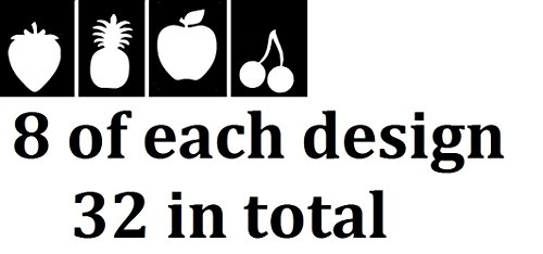 Food and Drinks Collection (32 Tattoo Glitter Airbrush Stencil Fruit)