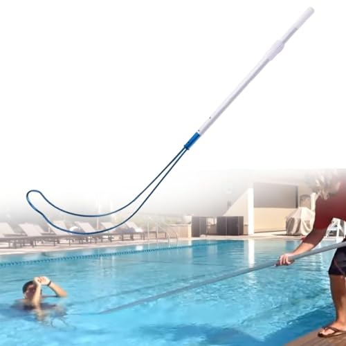 Perche de sauvetage piscine en aluminium de 16 ou 23 pieds avec crochet et corde de secours d'urgence