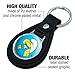 GRAPHICS & MORE Black Leather Smurfette Face Keychain